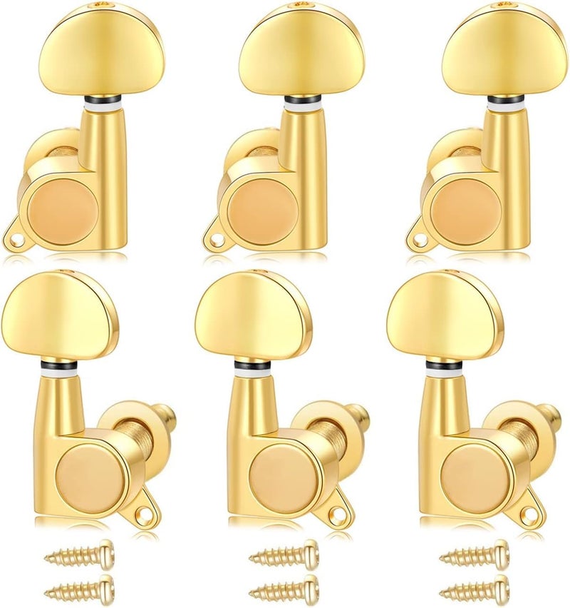 Gusnilo Guitar Tuning Pegs 6 Pcs 3l3r Acoustic Guitar Tuner Guitar Pegs Guitar Parts Guitar Machine Heads KnobsGuitar Replacement Buttons Knobs - Image 1