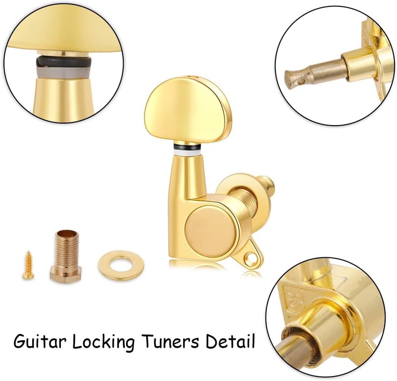Gusnilo Guitar Tuning Pegs 6 Pcs 3l3r Acoustic Guitar Tuner Guitar Pegs Guitar Parts Guitar Machine Heads KnobsGuitar Replacement Buttons Knobs - Image 3
