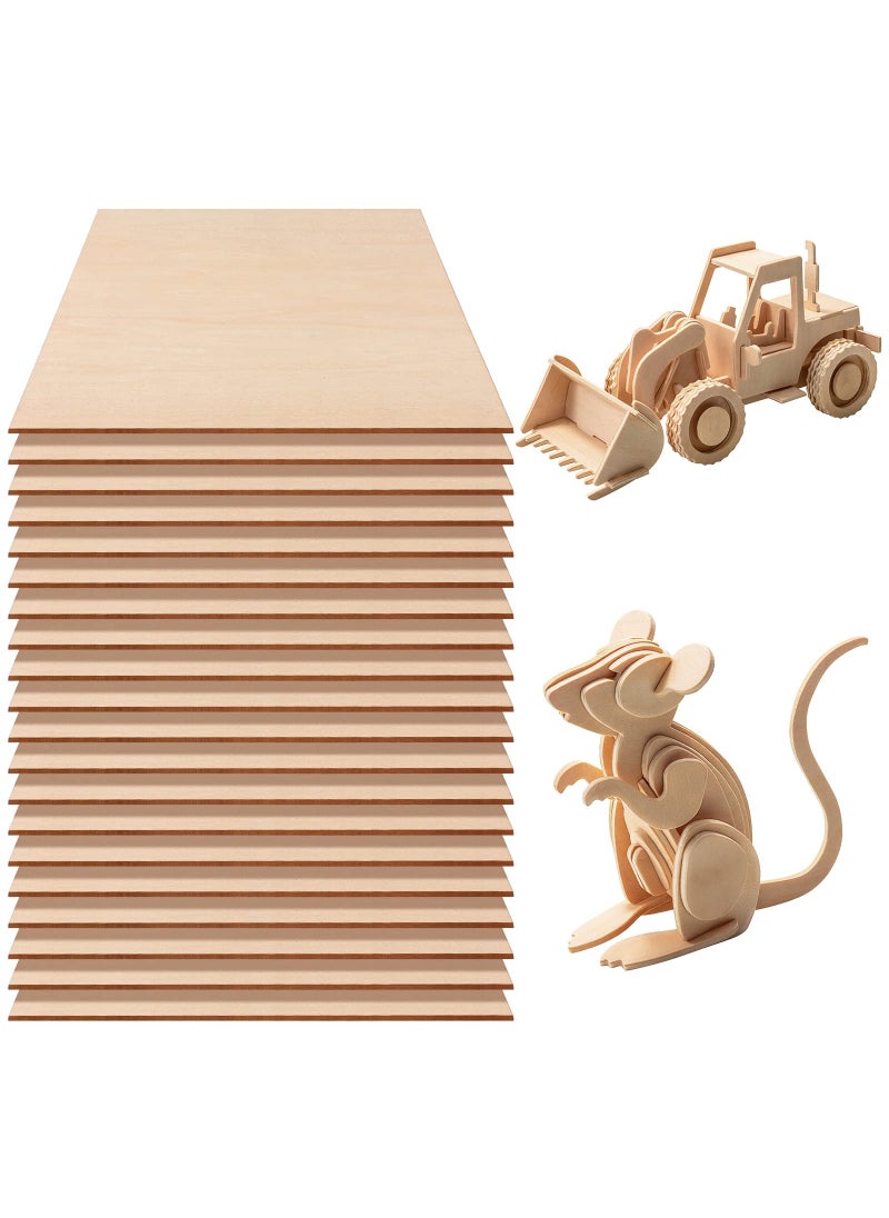 Fabbay Fabbay 20 Pieces Basswood Sheets Thin Wood Sheets Craft Wood Board Unfinished Plywood for Craft DIY Wooden Plate Model Wooden House Aircraft Ship Boat Rectangle Style12 x 12 x 18 Inches 