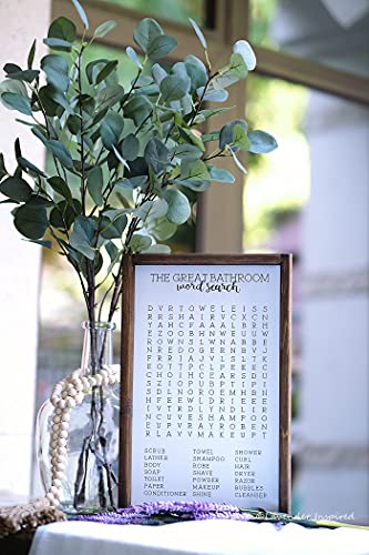 Lavender Inspired Word Search-Framed Wooden Sign-Funny Bathroom Wall Art Decor-Rustic Farmhouse Sign-Half Bath Decor-Kids Decor-Housewarming Present (WHITE) - Image 4