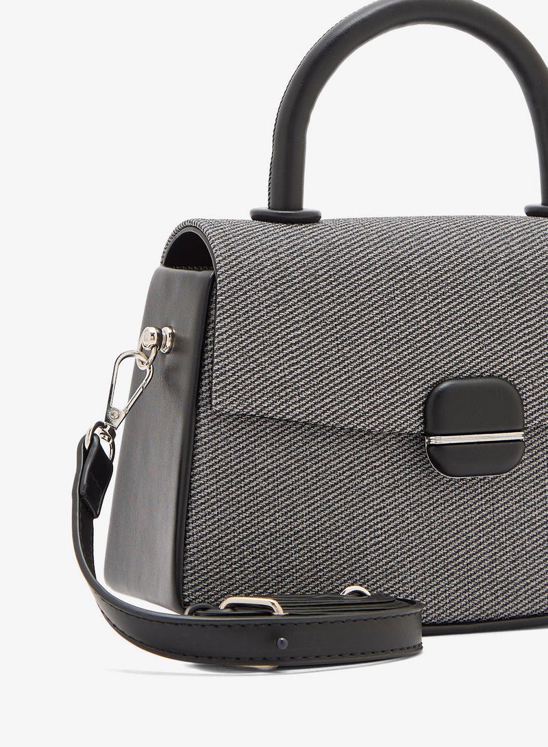 ELLA Contrast Color Satchel Bag - Image 3