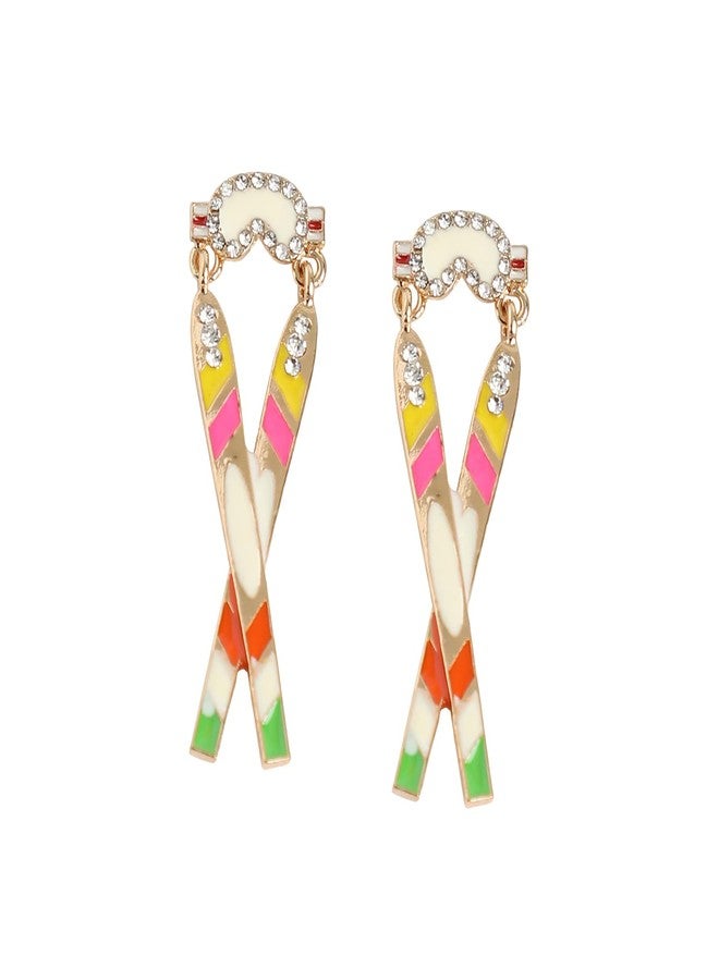 SOHI Designer Multicolor Drop Earrings for Women & Girls, jewellery for women, light weight earrings, Push Closure, modern, statement, artificial earrings for women, western earrings (4426) - Image 1