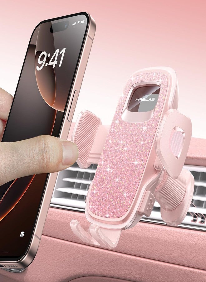 MRGLAS 2025 Upgraded Phone Holders for Your Car with New Metal Hook Clip, Handy Air Vent Cell Phone Car Mount [One Hand Operation], Universal Automobile Cradle for iPhone Android and All Smartphones - Image 1