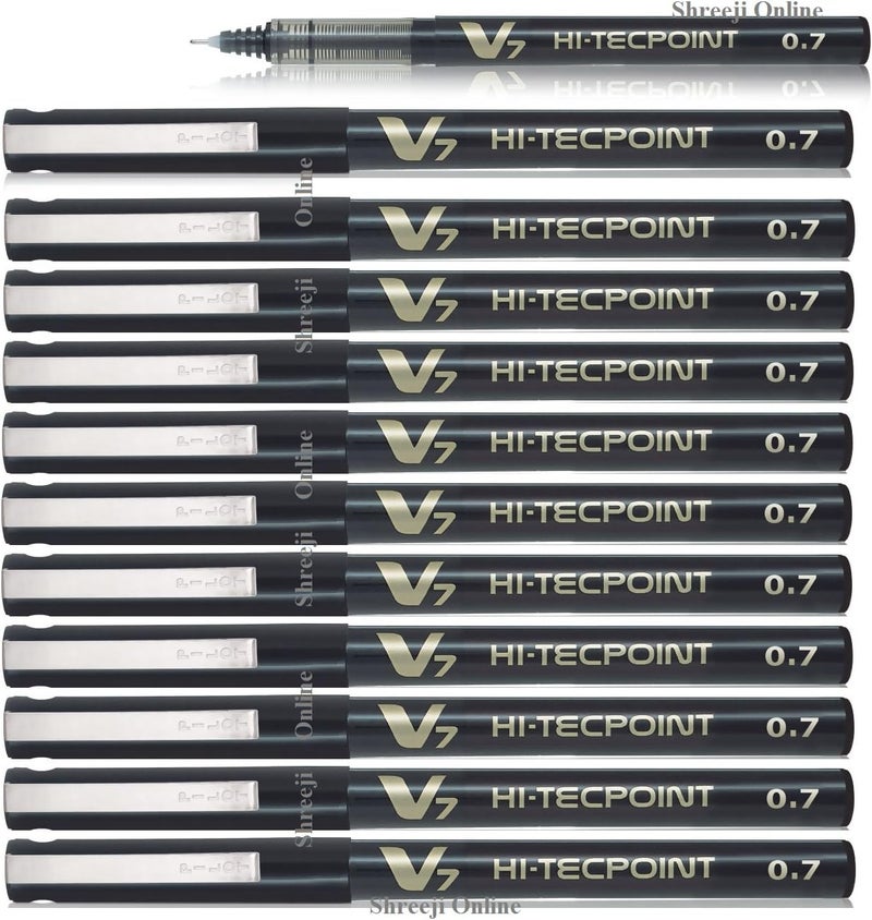 PILOT HI-TECPOINT V7 Pilot Pen Set - 12 Black Pens - Image 1