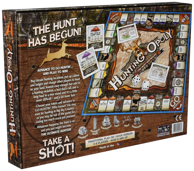 Late for The Sky Hunting-Opoly Board Game, Hunting Gifts Family Strategy Trading Property - Image 2