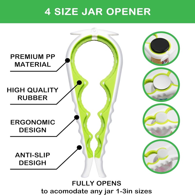 HUMANFUN Jar Opener for Weak Hands, Seniors with Arthritis, 5 in 1 Multi Function Bottle Opener Lid Opener For Arthritic Hands - Image 3