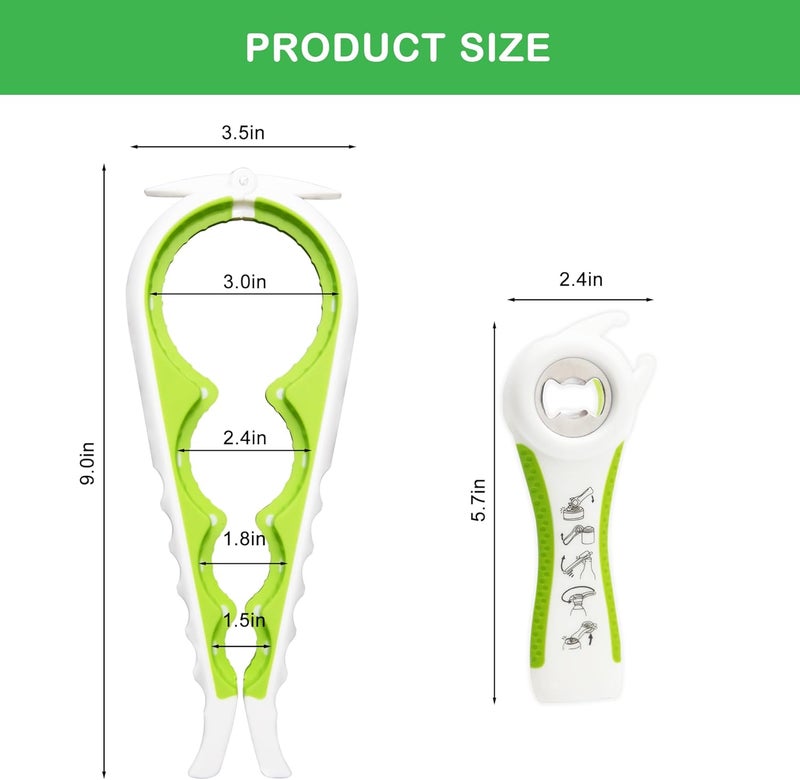 HUMANFUN Jar Opener for Weak Hands, Seniors with Arthritis, 5 in 1 Multi Function Bottle Opener Lid Opener For Arthritic Hands - Image 2