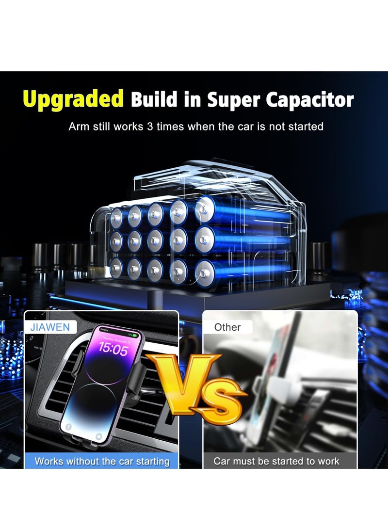 15W Fast Wireless Car Charger with Auto Clamping - Electric Sensor Air Vent Mount for iPhone 15/14/13/12/11 and Samsung Galaxy S23/S22/S21/S20 Series. - Image 5