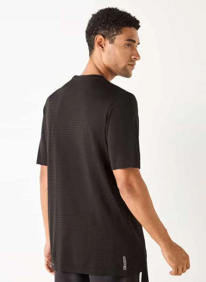 Kappa Kappa Textured T-shirt with Short Sleeves