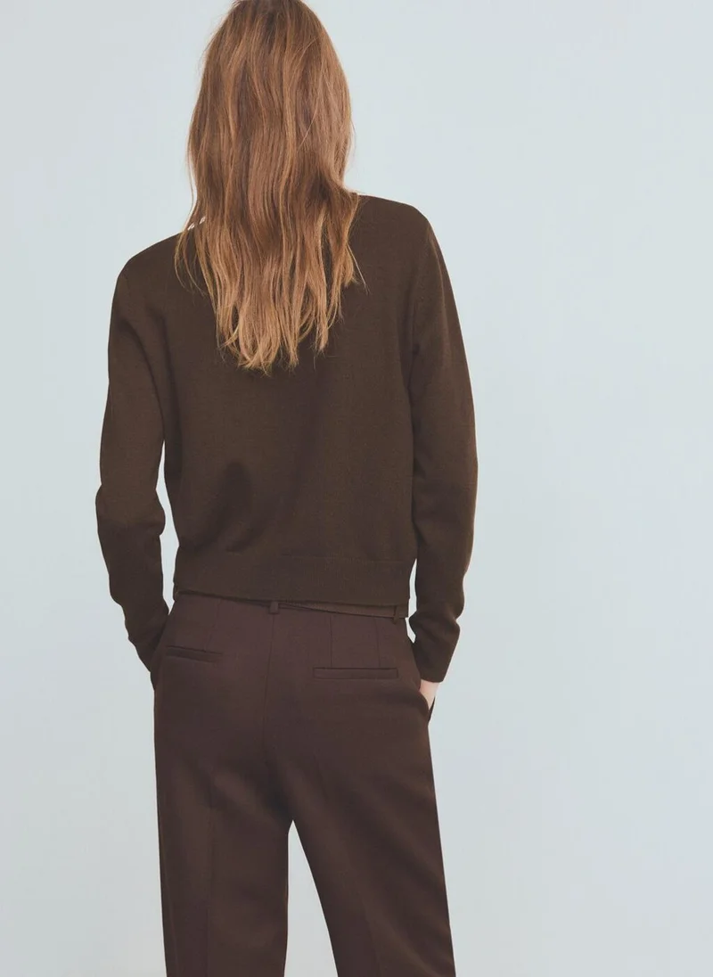 MANGO Knitted button cardigan