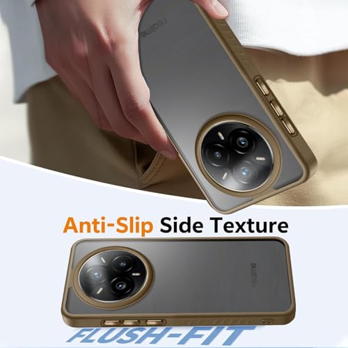 KARWAN®️ Shockproof Back Case Cover for Realme 14 Pro | Camera Protection Bump |Shockproof Back Case Cover for Realme 14 Pro - Brown - Image 2