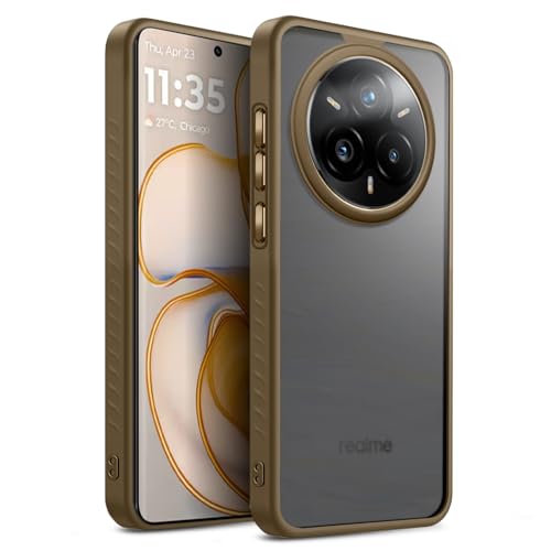 KARWAN®️ Shockproof Back Case Cover for Realme 14 Pro | Camera Protection Bump |Shockproof Back Case Cover for Realme 14 Pro - Brown - Image 1