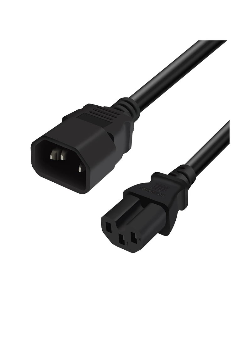 Terabyte C13 To C14 Extension Cord Power Cable Male To Female Kettle Lead For Computers Servers Routers Switches Monitors Rice Cookers 1.8M (1-PACK) - Image 1