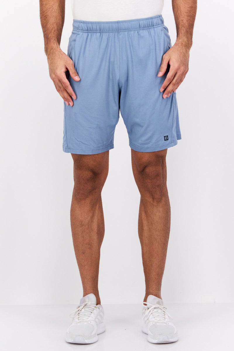 Layer 8 شورتات تدريبية بسيطة للرجال، زرقاء - Image 1