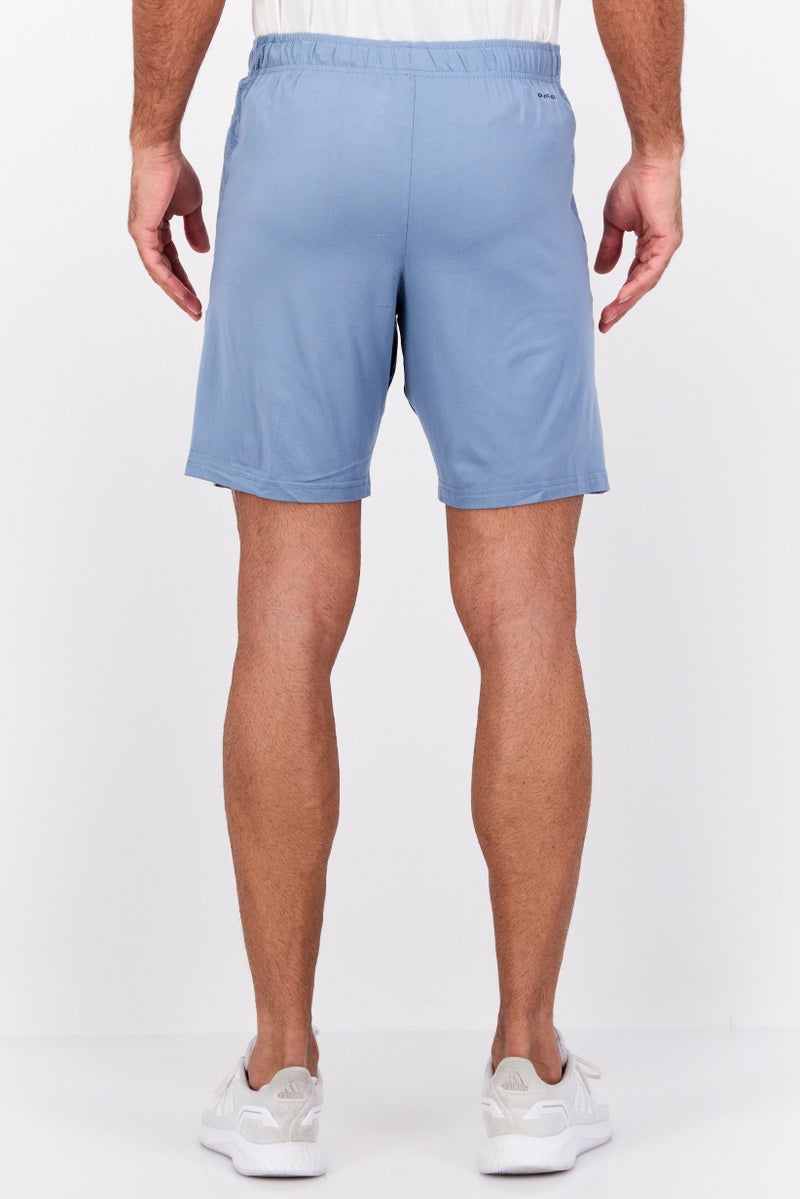 Layer 8 شورتات تدريبية بسيطة للرجال، زرقاء - Image 3