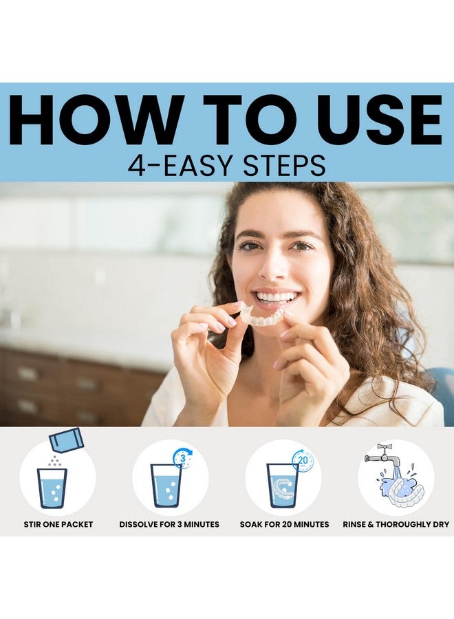 Protech Smile Again Retainer Cleaner | 180 Cleanings (22 Pack/6 Month Supply) | For Clear Aligners, Dentures, Retainers, Mouth Guards & Night Guards - Cleaning Crystals, Mint - Image 4