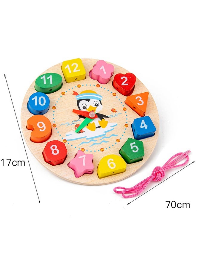 Children's intellectual toys, wooden twister caterpillar clock percussion fiddle round bead rainbow tower, gift set loose, gift for children  - Image 5
