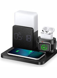 Wireless Charger 3 in 1 Charging Stand Fast Wireless Charging Station Compatible for all types of wireless charger phones with digital clock