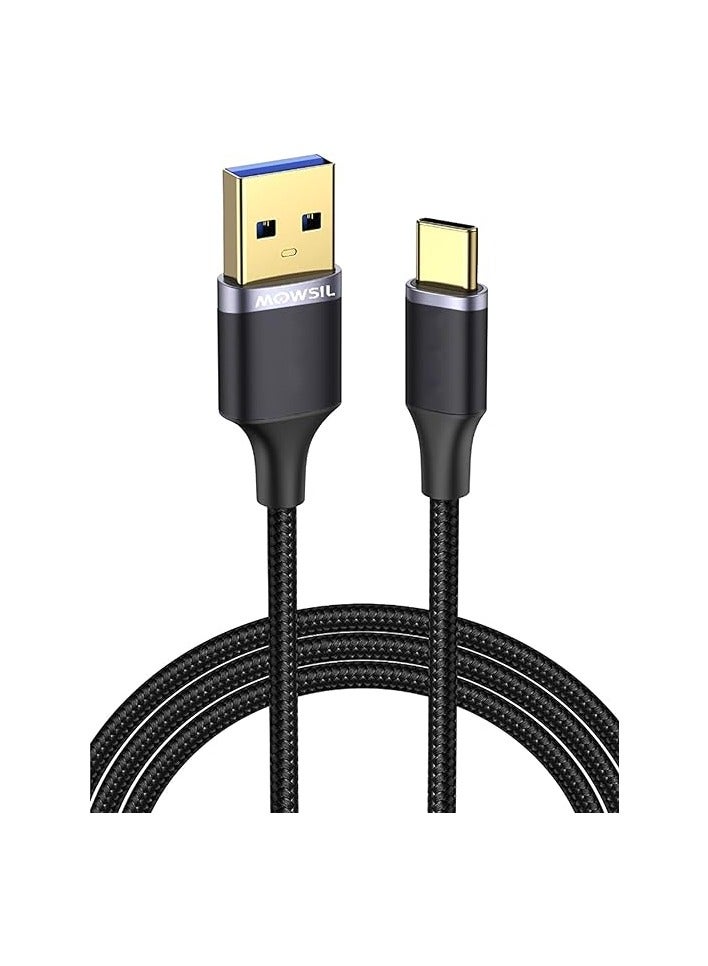 Mowsil Type C Cable 2M USB C Cable Nylon Braided Fast Charging USB Cord Charger Wire - Image 1