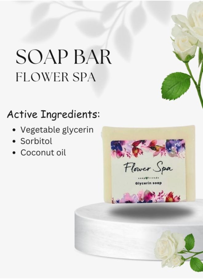 Soap&Friends Flower SPA Bar Soap – Handmade Natural Bath Soap with Coconut Oil & Floral Aroma  - Image 5