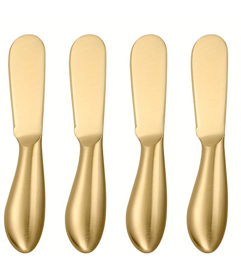 Stainless Steel Butter Cheese Knives Set of 4 Spreader Tool & Kitchen Essential - Image 1