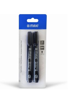 Maxi Maxi Permanant Marker Chisel Tip 2pc Black in a Blister Card,water proof.Suitable to use on most surface.paper, cardboard, plastic, metal or wood  - Image 1