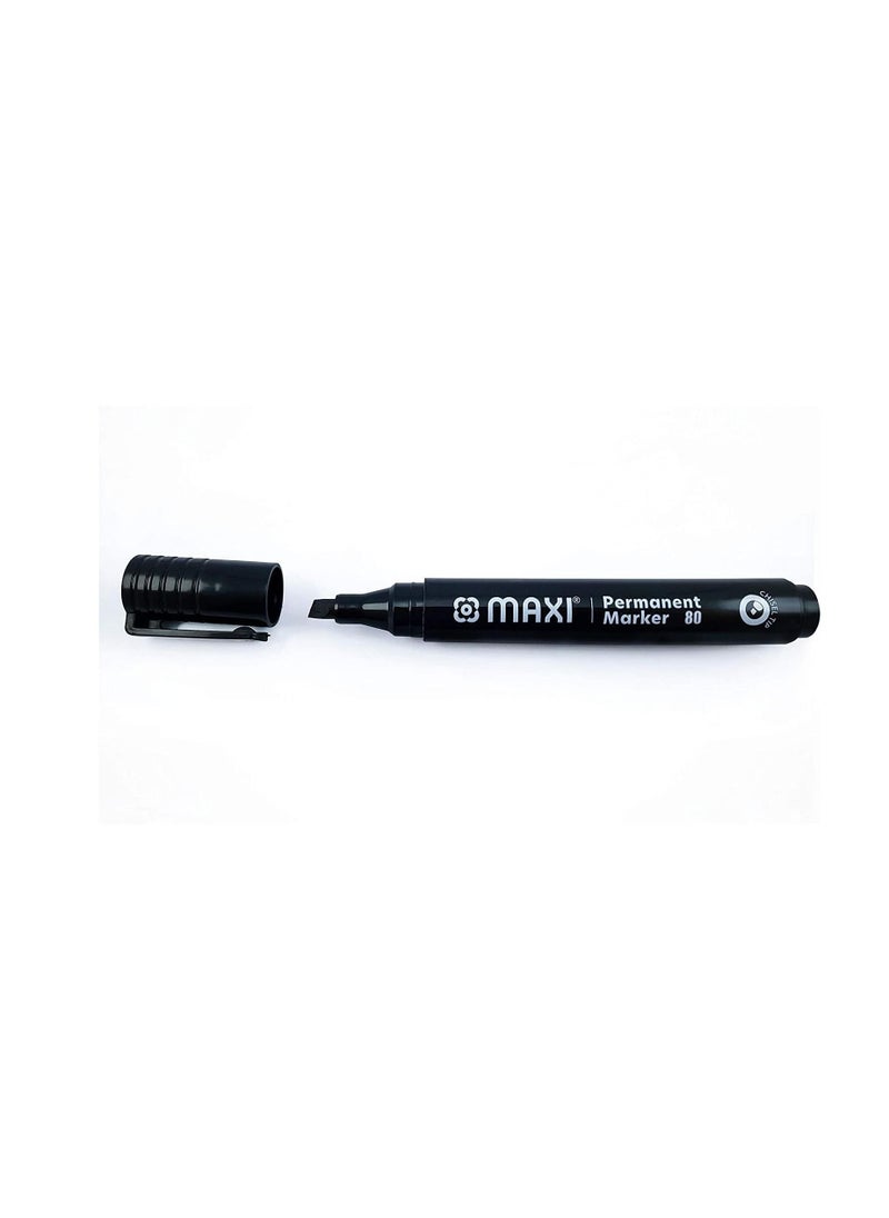 Maxi Permanant Marker Chisel Tip 2pc Black in a Blister Card,water proof.Suitable to use on most surface.paper, cardboard, plastic, metal or wood
