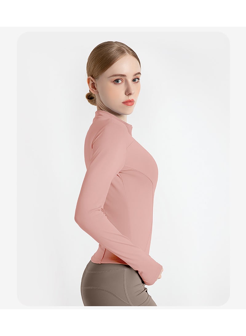 Women's Tracksuit Jacket Slim Fit Long Sleeved Fitness Coat Yoga Tops with Thumb Holes Gym Jacket Workout Sweatshirts  - Image 2