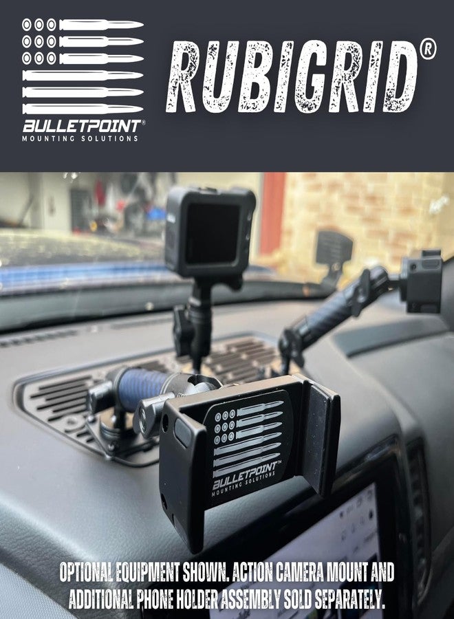 Bulletpoint RubiGrid Metal Dash Mount Phone Holder Compatible with 2022-2024 Nissan Frontier - Image 2