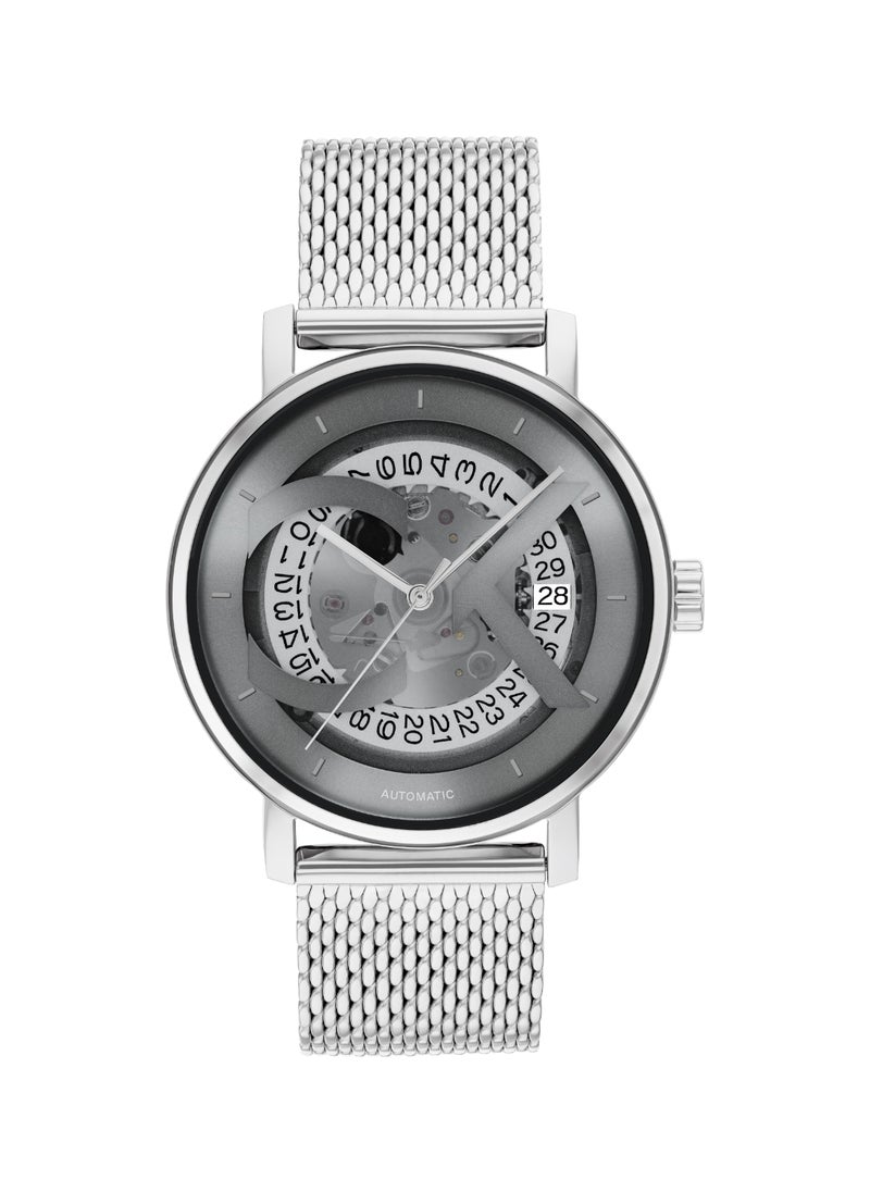CALVIN KLEIN ساعة دائرية أنالوج للجنسين بهيكل رمادي - 25300004  - Image 1