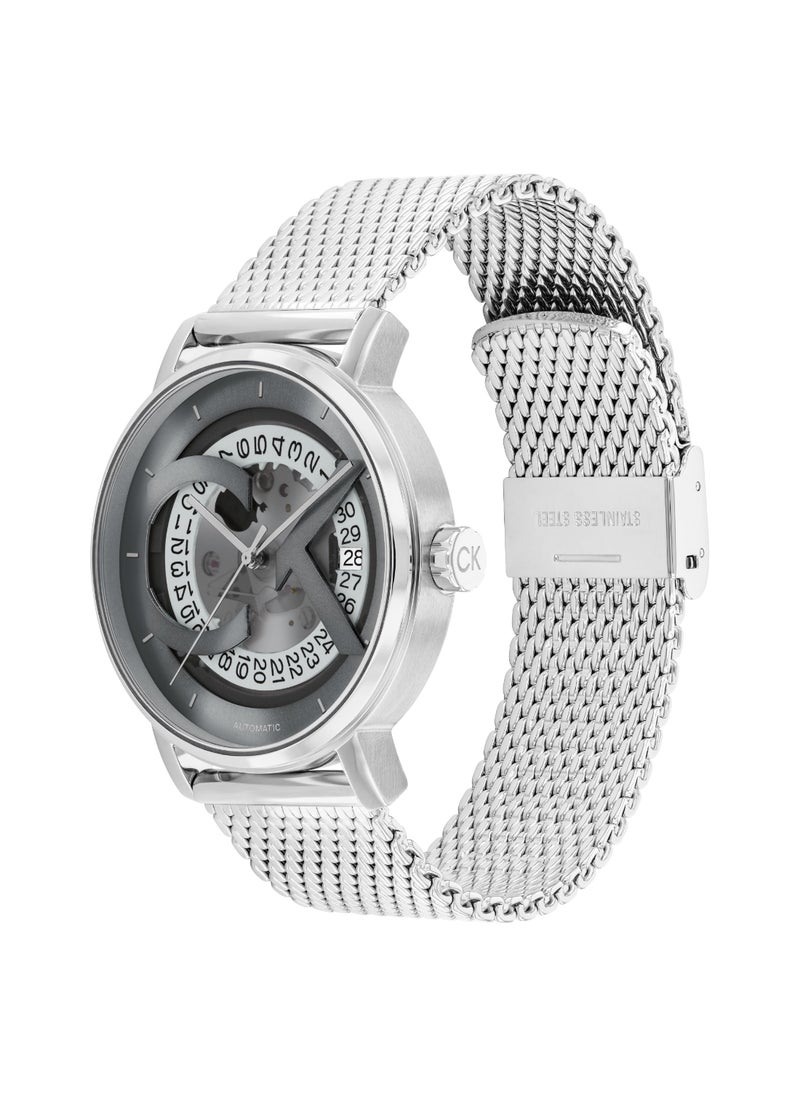 CALVIN KLEIN ساعة دائرية أنالوج للجنسين بهيكل رمادي - 25300004  - Image 2