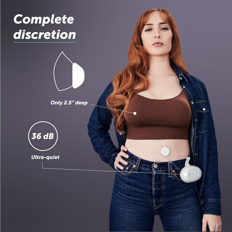 Elvie Stride Hospital-Grade, App-Controlled Breast Pump - Hands-Free, Wearable, Ultra-Quiet & Electric with 2-Modes, 10-Settings & 5oz Capacity per Cup - Image 3