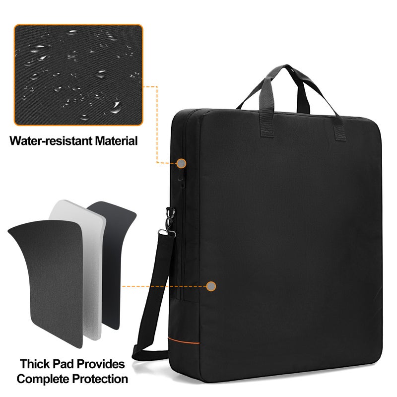 HODRANT HODRANT Solar Panel Storage Bag with Bright Lining, Travel Solar Panel Carrying Case Compatible with Jackery SolarSaga 100W 100X 200W, Padded Solar Panel Carrier with Multi Pockets & Shoulder Strap  - Image 4