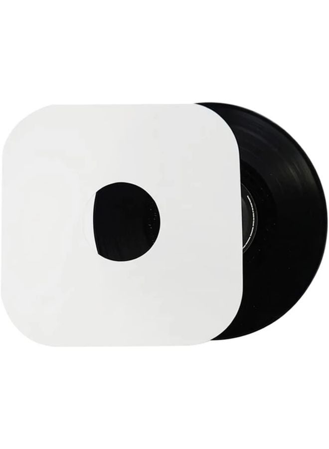 12 بوصة أكمام ورق كرافت بيضاء 20 حزمة لأسطوانات الفينيل 33 دورة في الدقيقة أغطية حماية مضادة للكهرباء الساكنة 100 غرام - Image 1