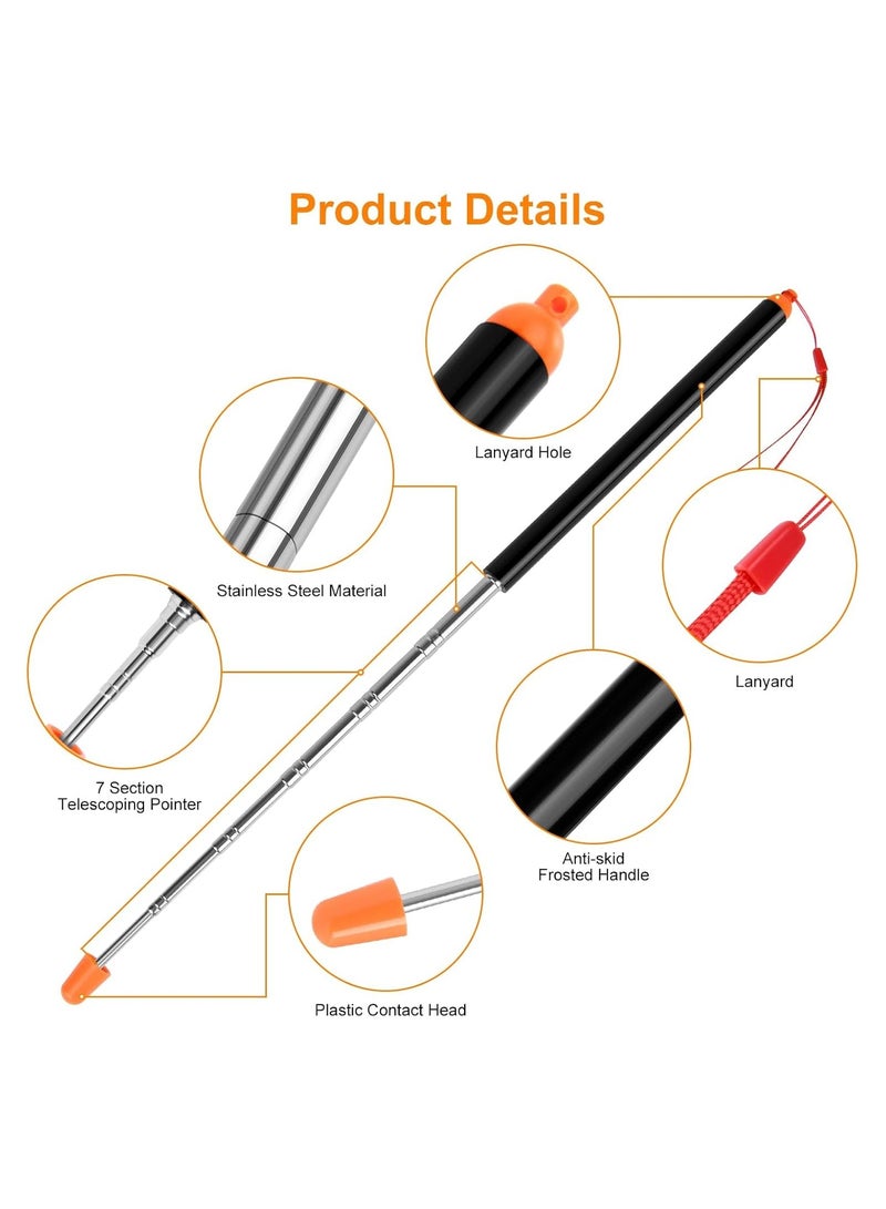 NIIMBOT Teachers Pointer, Retractable Pointer Stick, Handheld Pointer Stick, Teacher Pointer Stick, Telescoping Teachers Pointer, for Presentations Teaching, Lectures and Seminars Office, Black - Image 4
