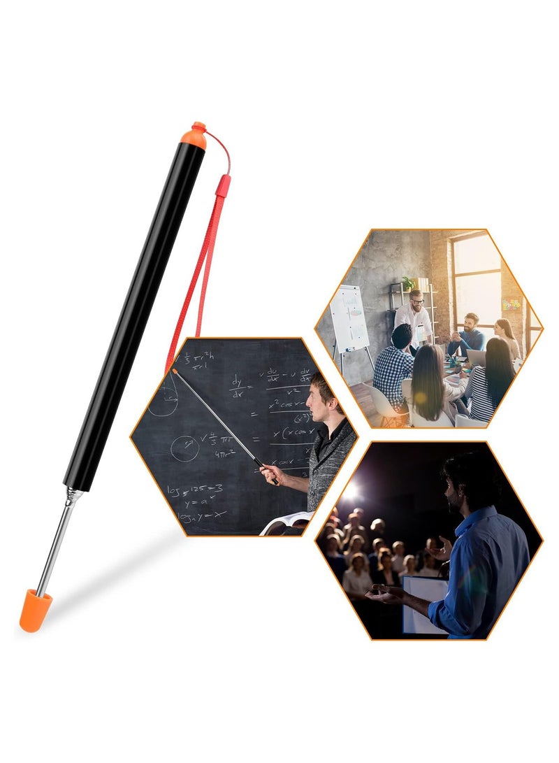 NIIMBOT Teachers Pointer, Retractable Pointer Stick, Handheld Pointer Stick, Teacher Pointer Stick, Telescoping Teachers Pointer, for Presentations Teaching, Lectures and Seminars Office, Black - Image 2
