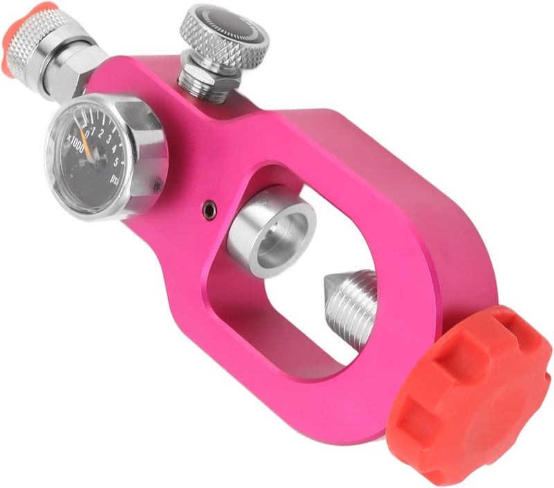 CO2 Test Valve, Stainless Steel and Aluminum Alloy Construction, Excellent Sealing for CO2 Filling, Durably and, Red - Image 1