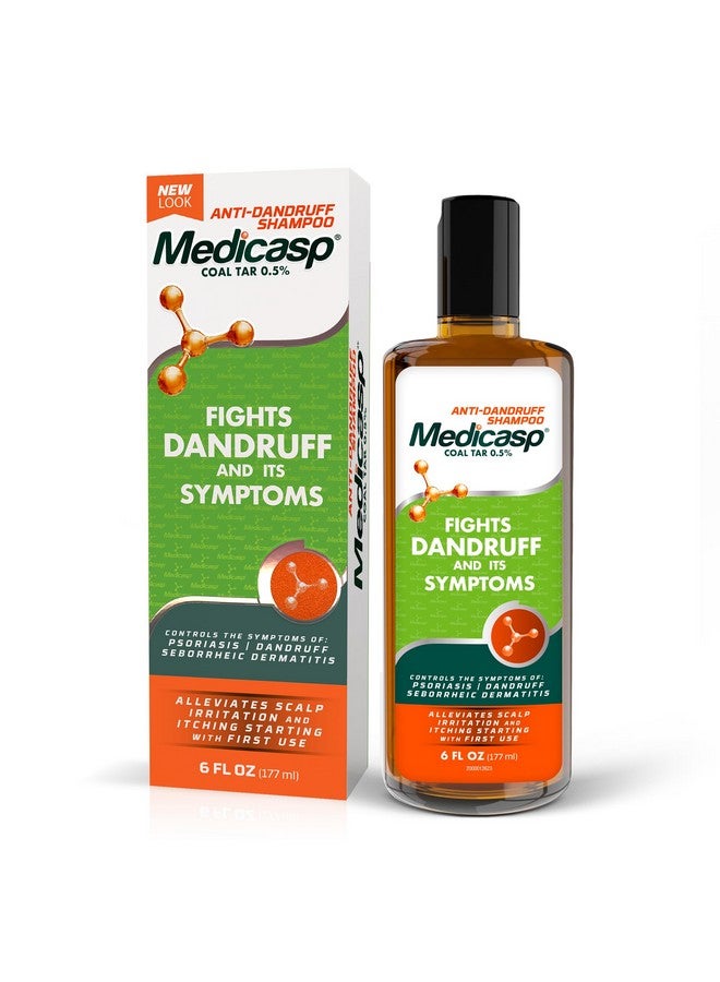 Medicasp Coal Tar Gel Dandruff Shampoo to Treat Seborrheic Dermatitis Psoriasis, 6 Ounce (Pack of 1) - Image 1