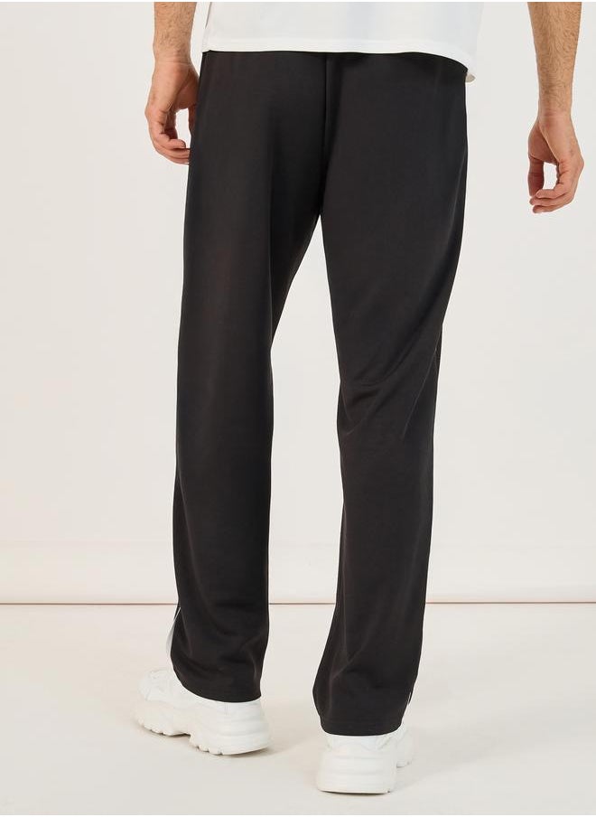 Styli Styli Ponte Knit Contrast Side Piping Athleisure Oversized Track Pants  - Image 4