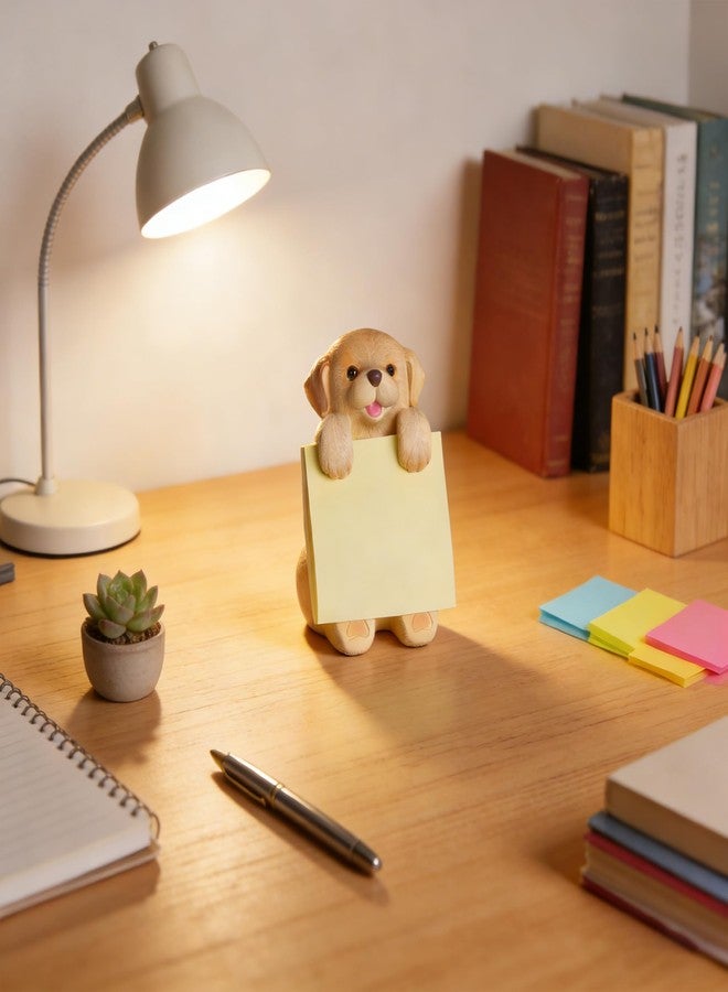 HORTIX Dog Pop-up Sticky Note Dispenser, Includes 1 Pad of 3x3 in Super Sticky Notes, 100 Sheets, Resin Cute Handmade Desk Holder for Office & Home - Golden Retriever - Image 4