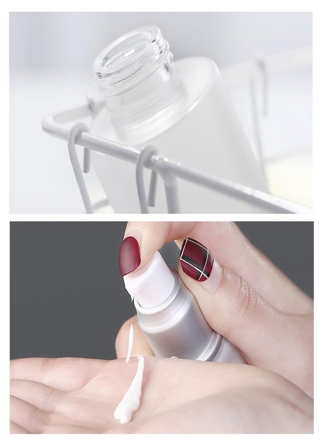 Elandy 2Pcs 120ml/4oz Empty Transparent Frosted Glass Lotion Pump Bottle with White Pump Refillable Cream Dispenser Press Bottle Travel Cosmetic Container for Makeup Foundation Essential Oil - Image 4