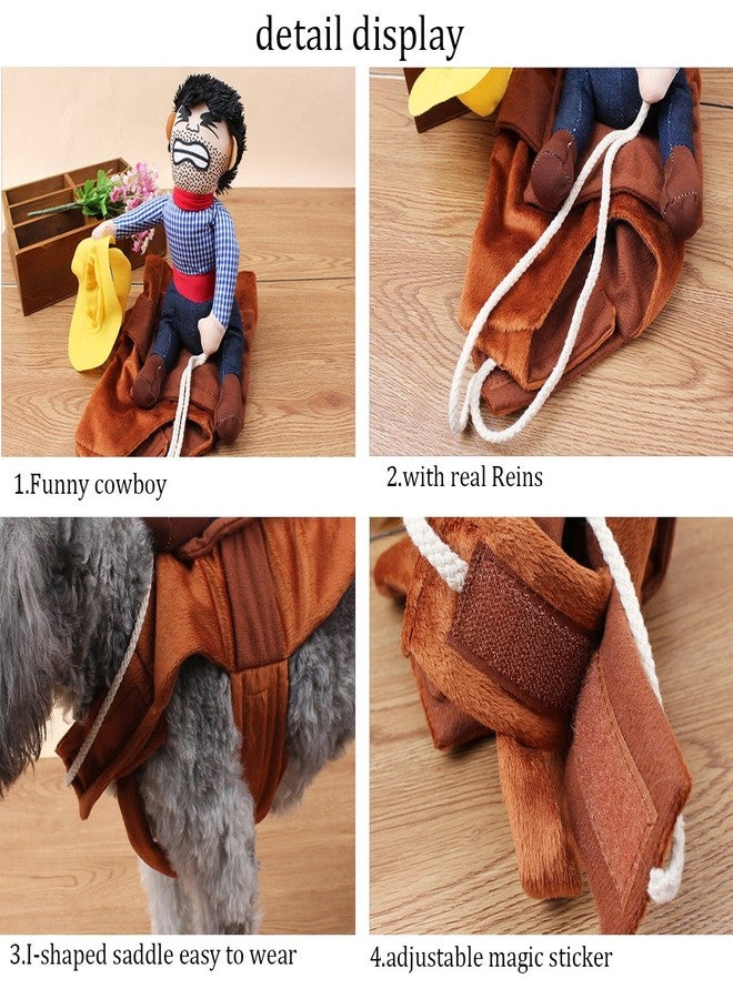 qiaoniuniu Dog Costume Pet Puppy Suit Cowboy Rider Style Dog Carrying Costume for Halloween Christmas Party Photograph-x-Large - Image 4