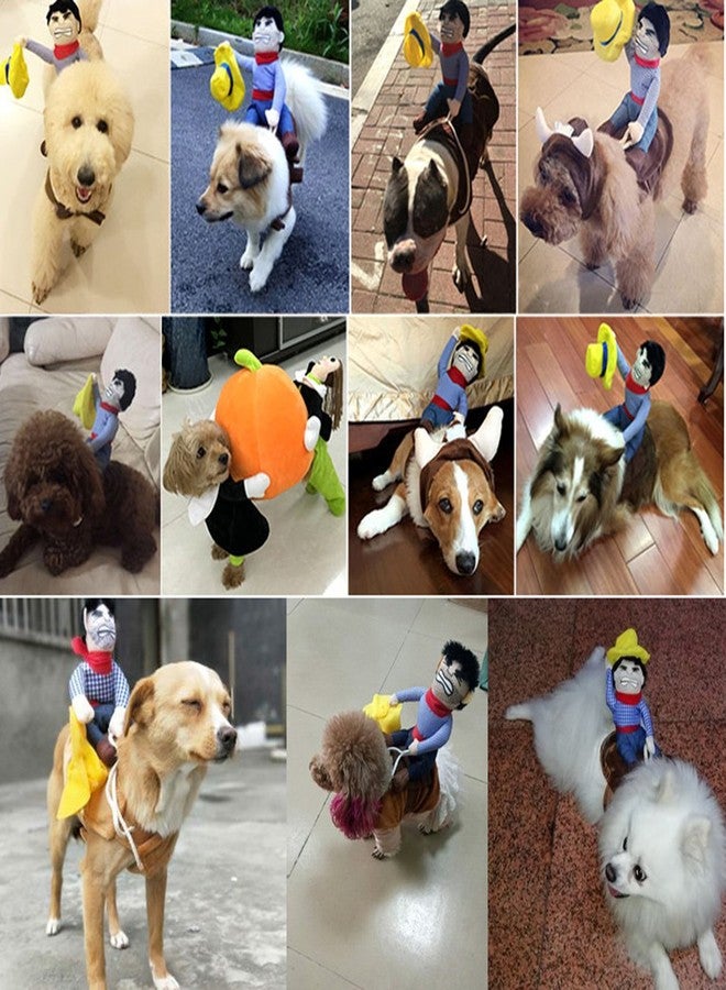 qiaoniuniu Dog Costume Pet Puppy Suit Cowboy Rider Style Dog Carrying Costume for Halloween Christmas Party Photograph-x-Large - Image 5