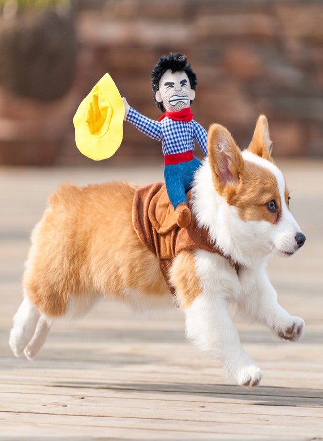 qiaoniuniu Dog Costume Pet Puppy Suit Cowboy Rider Style Dog Carrying Costume for Halloween Christmas Party Photograph-x-Large - Image 2