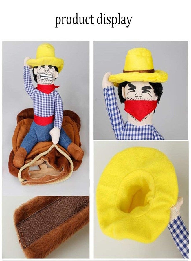 qiaoniuniu Dog Costume Pet Puppy Suit Cowboy Rider Style Dog Carrying Costume for Halloween Christmas Party Photograph-x-Large - Image 3