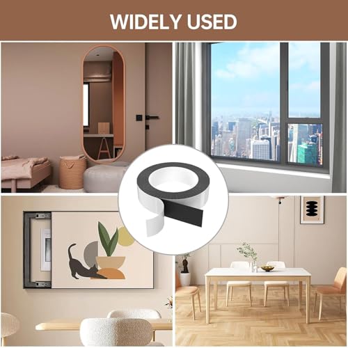 G-Charge Single Side High Density Self Adhesive Foam Seal Tape, Weather Stripping Doors and Window Insulation Soundproofing (24mm x 6mm x 5 Meter, Black) - Image 4