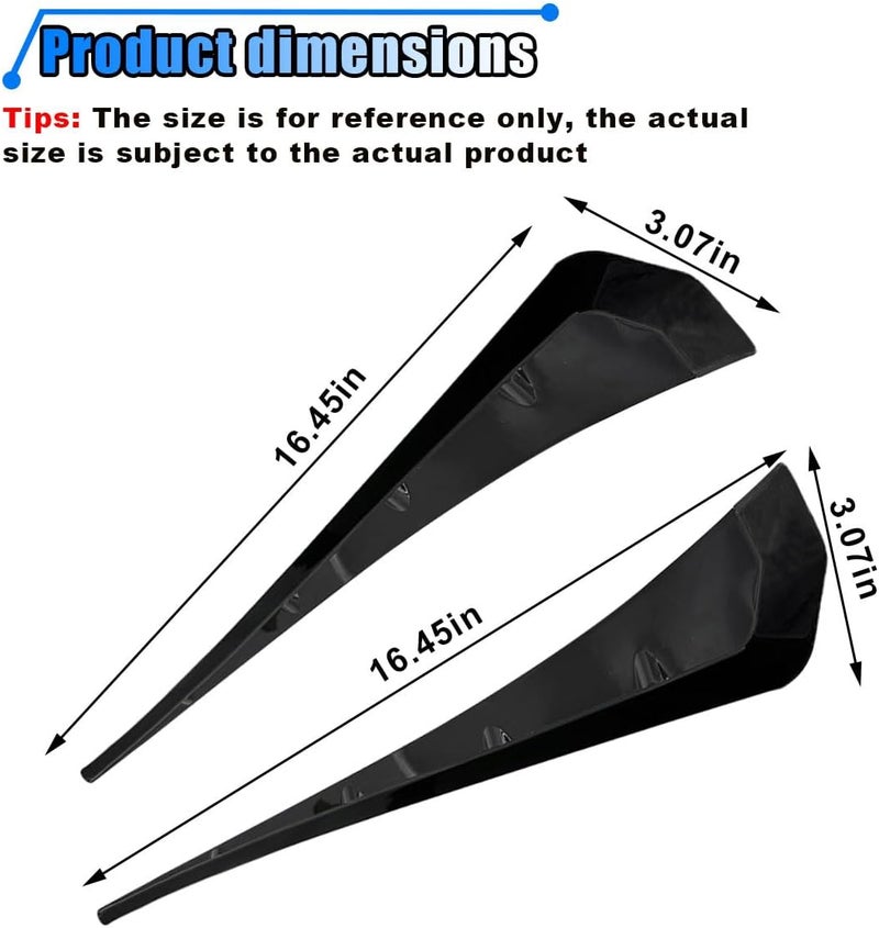 LHDOS 2PCS Car Fenders Side Vents Sticker, TPU Waterproof Car Spoiler Kit, Air Flow Intake Hole Grille Protection Cover, Universal Side Vents Decorative Accessories for Most Cars (Black) All usage compatible - Image 2