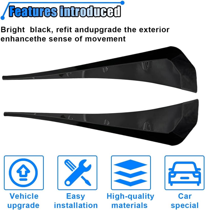 LHDOS 2PCS Car Fenders Side Vents Sticker, TPU Waterproof Car Spoiler Kit, Air Flow Intake Hole Grille Protection Cover, Universal Side Vents Decorative Accessories for Most Cars (Black) All usage compatible - Image 3