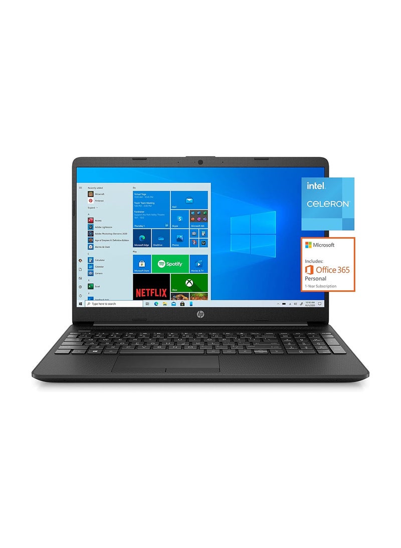 HP أحدث لابتوب بشاشة 15.6 بوصة، معالج سيليرون N4020/ذاكرة 8 جيجابايت/قرص SSD بسعة 128 جيجابايت/ويندوز 10 هوم + بطاقة USB TELA بسعة 32 جيجابايت - Image 1