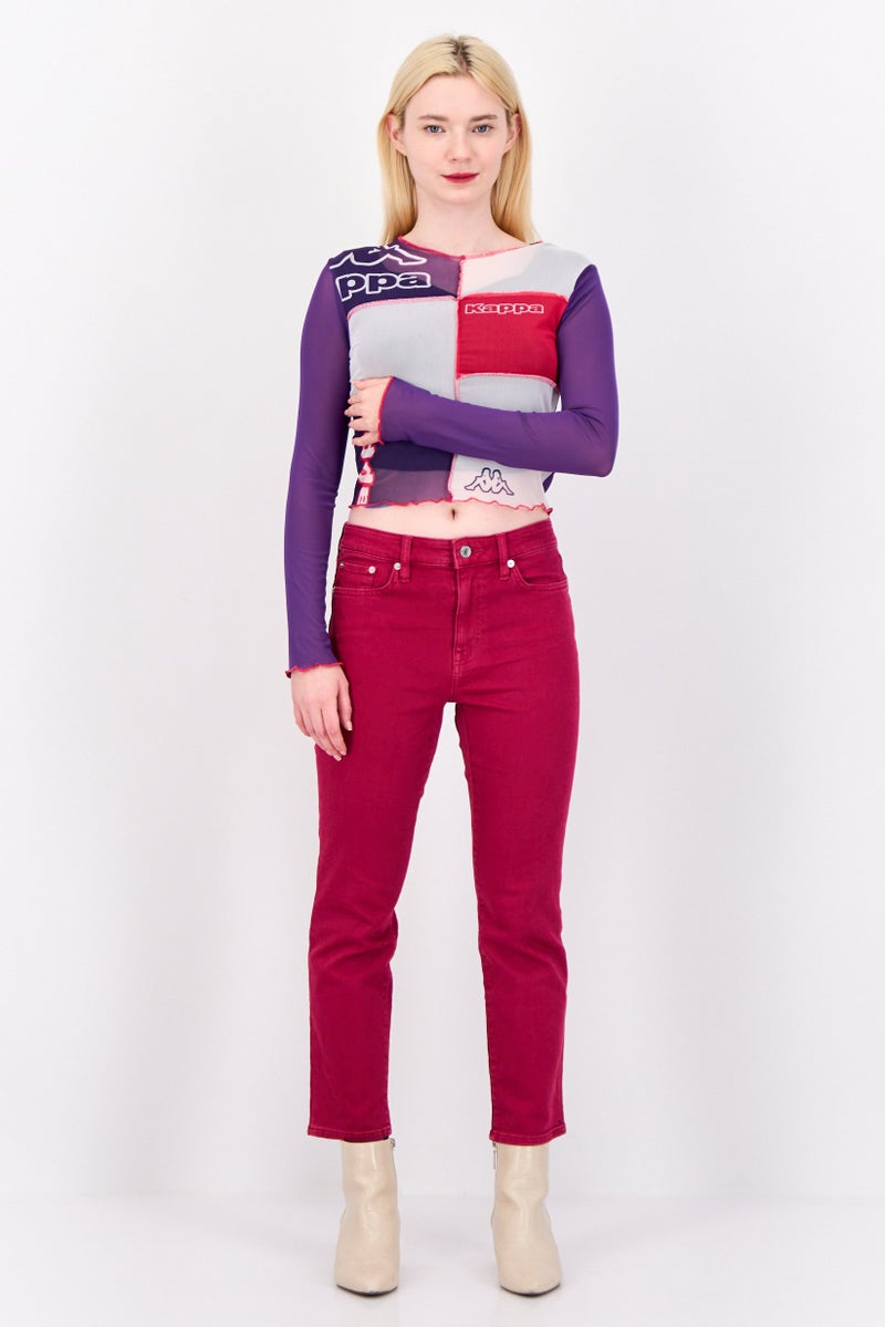 Don't Call Me Jennyfer Kappa x DCMJ Women Crew Neck Long Graphic Print Top, Multicolor  - Image 3